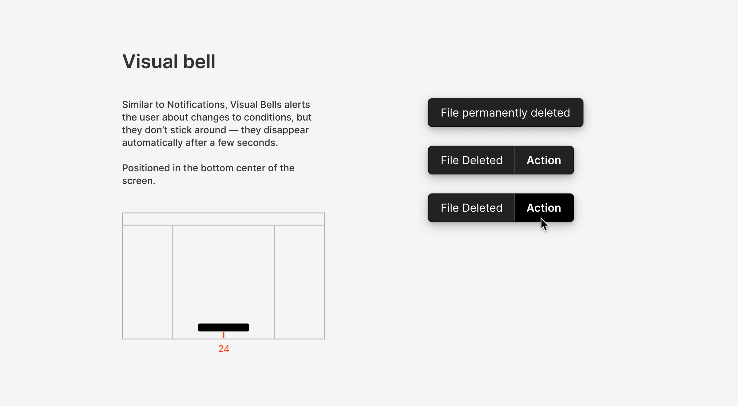 UI2 visual bell